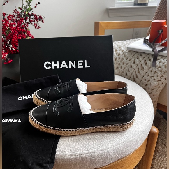 Chanel Espadrilles Lambskin Black- Sz. 36 - Picture 2 of 7